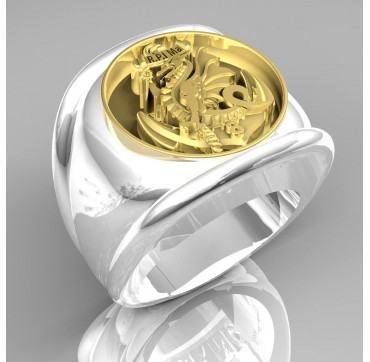 8EME RPIMa - Argent massif + Plateau or massif 9 carats  - Armée de Terre