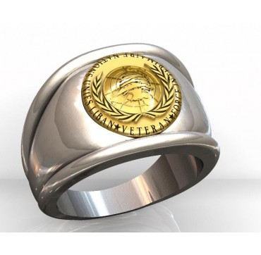 FINUL LIBAN VETERAN - Argent massif + Plateau or massif 18 carats - Armée de Terre