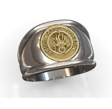 Légio Patria Nostra  - Argent massif + Plateau Or massif 9 carats 375/1000eme - Armée de Terre