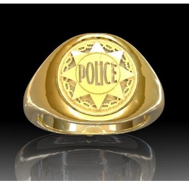 Police nationale - Or massif jaune ou gris - selon cours du jour de l'Or et taille de doigt