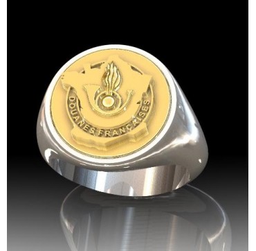 DOUANES - Argent massif + Insigne OR 9 carats - Autres Corporations