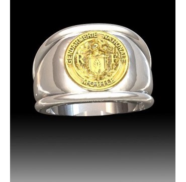 Gendarmerie - Argent massif + Plateau or massif 18 Carats - Armée de Terre