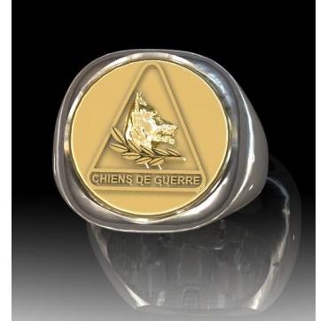 Maîtres chien - Argent massif + Plateau or massif 9 carats - Armée de Terre