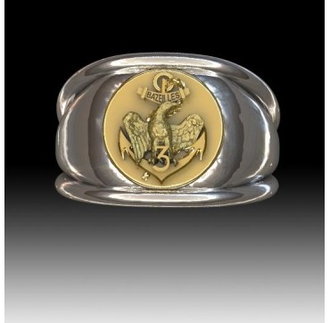 3eme RIMa - Argent massif + Plateau or massif 9 carats- Armée de Terre