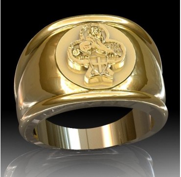 35eme Régiment d'Infanterie - Or massif jaune ou gris - Armée de Terre Sur devis selon cours du jour de l'Or et taille de doigt