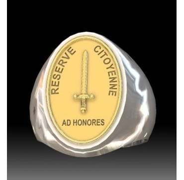 Réserve Citoyenne - Argent massif + Plateau or massif 18 carats - Armée de Terre