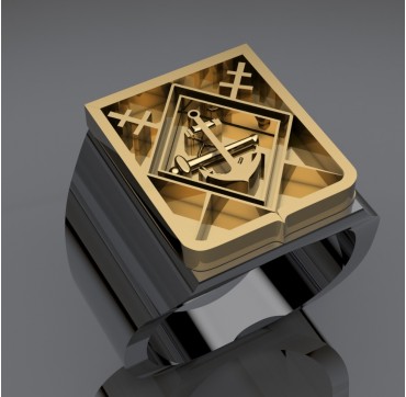 1ER RAMA  - Argent massif + Plateau or massif 18 Carats - Armée de Terre