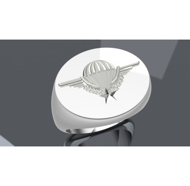 CHEVALIERE BREVET PARACHUTISTE - Argent massif - Armée de Terre