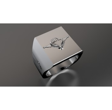 CHEVALIERE BREVET PARACHUTISTE - Argent massif - Armée de Terre
