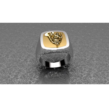Chasseurs alpins 7EME BCA - Argent massif +Plateau Or massif 9 carats 375/1000eme - Armée de Terre