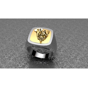 Chasseurs alpins 7EME BCA - Argent massif + Plateau or 18 carats - Armée de Terre