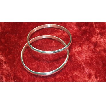 BRACELET FEMME DEMI JONC ARGENT Ø60MM