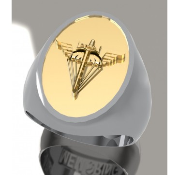 ECOLE des TROUPES AÉROPORTÉES ETAP - Argent massif + Plateau Or massif 9 carats 375/1000eme - Armée de Terre