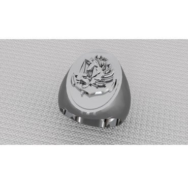 TAP - TDM   OVALE - Argent massif - Armée de Terre