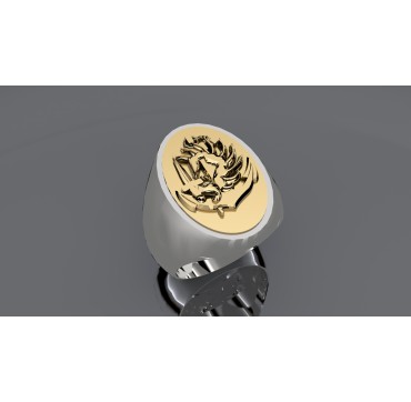 TAP - TDM  OVALE- Argent massif + Plateau or massif 9 carats  - Armée de Terre