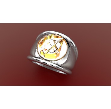 A-E COMMANDANT BORY - Argent massif + Plateau or massif 18c- Marine Nationale