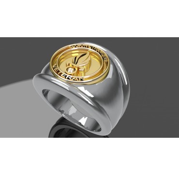 Vétérans Légion étrangère - Argent massif + Plateau or 18 carats- Armée de Terre