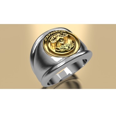 Blindée & Cavalerie - Argent massif + Armée de TerrePlateau Or massif 9 carats 375/1000eme