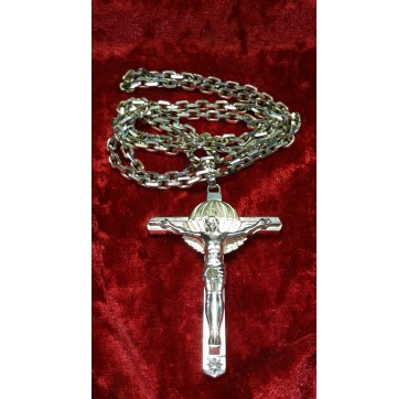 CRUCIFIX BREVET PARACHUTISTE GRAND MODELE ARGENT ET OR 9 CARATS