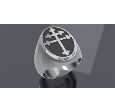CHEVALIERE CROIX DE LORRAINE - Argent massif - 