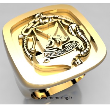 Fusiliers marins  - Or massif jaune ou gris - selon cours du jour de l'Or et taille de doigt