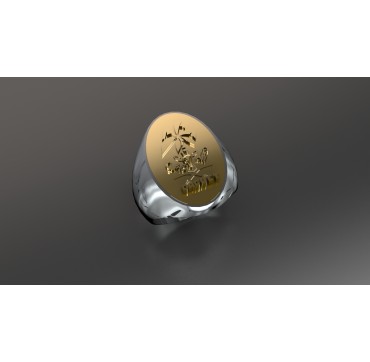 OPERATION DAGUET Argent massif + Plateau or 18 carats - Autres Corporations