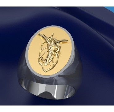 9EME RCP - Argent massif + Plateau Or massif 9 carats 375/1000eme - Armée de Terre