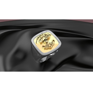 Blindée & Cavalerie - Argent massif + Plateau or 18k - Armée de Terre