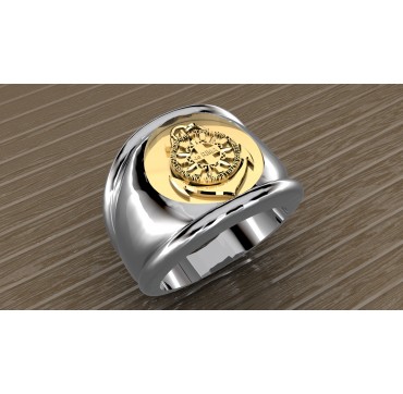 4EME RIMa - Argent massif + Plateau or massif 9 carats- Armée de Terre