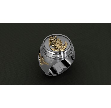 8eme RPIMA ARGENT ET OR 18 CARATS